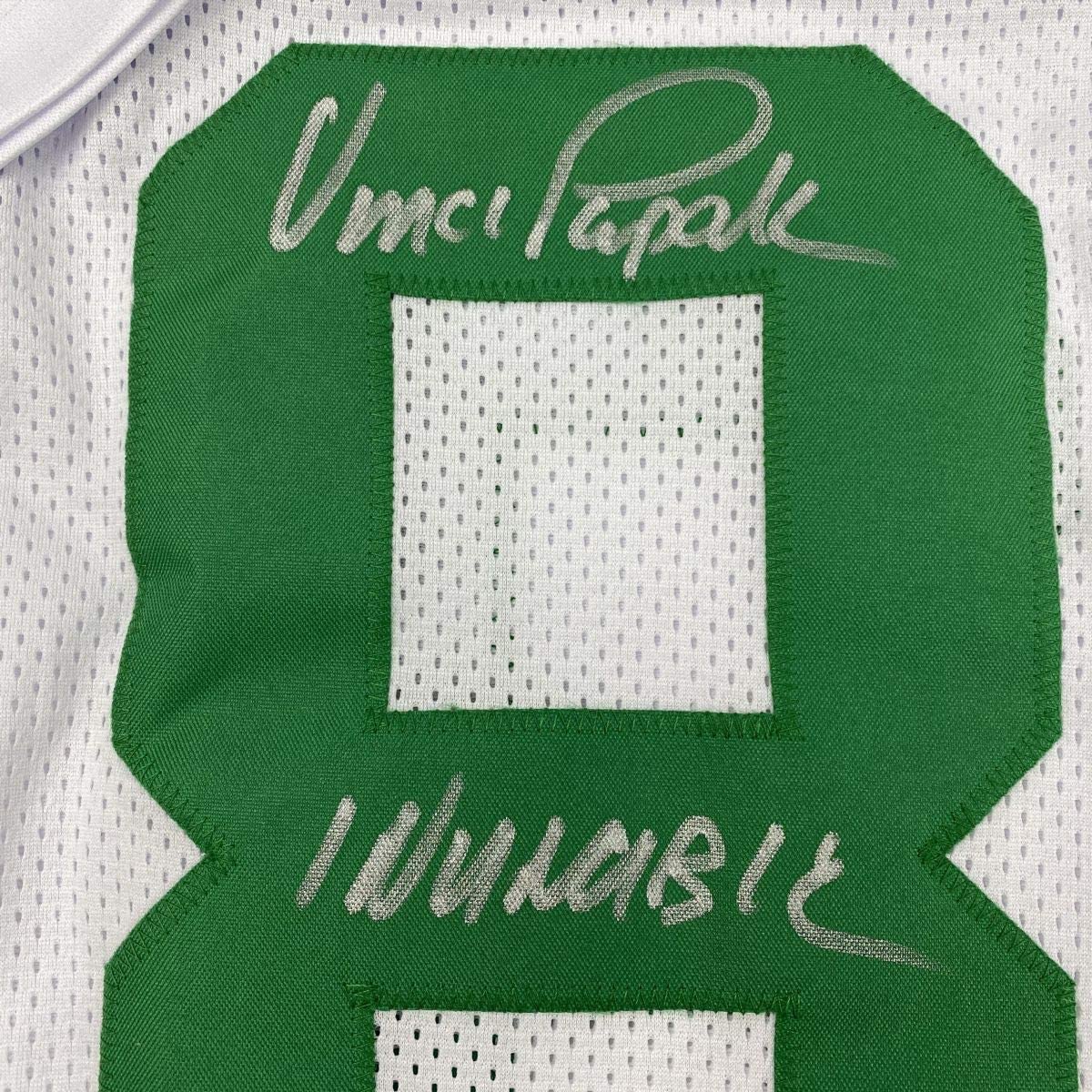 Autographed/Signed Vince Papale Invincible Philadelphia White Football Jersey Tristar COA