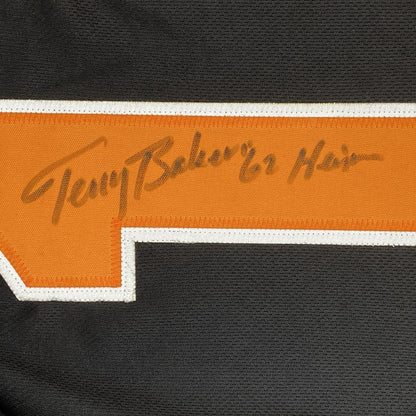 Autographed/Signed Terry Baker Heisman 62 Oregon State Black College Football Jersey PSA/DNA COA