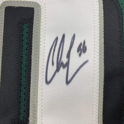 Framed Autographed/Signed Chris Long 35x39 Philadelphia Green Football Jersey JSA COA