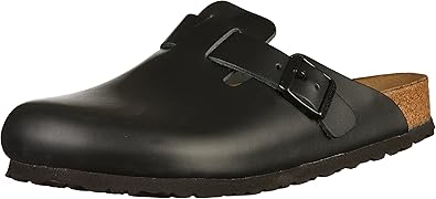 Birkenstock Unisex Boston Leather Black Sandals 6 W / 4 M US