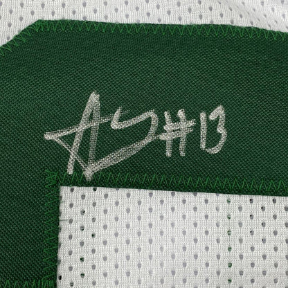 Autographed/Signed Allen Lazard Green Bay White Football Jersey Beckett BAS COA