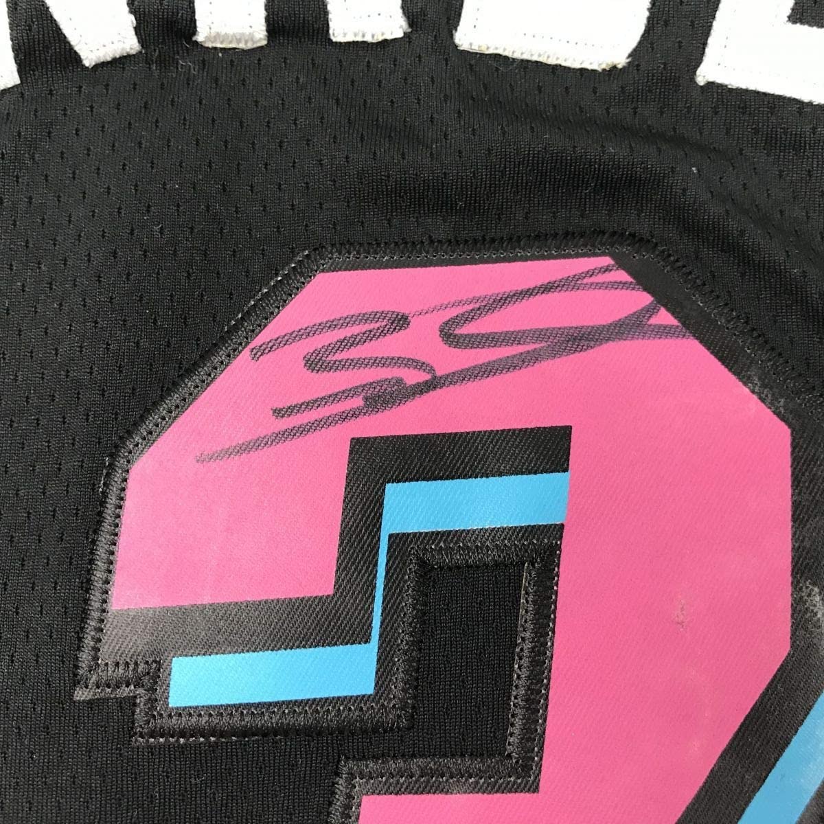 Autographed/Signed Dwyane Wade Miami Black Vice City Basketball Jersey JSA COA