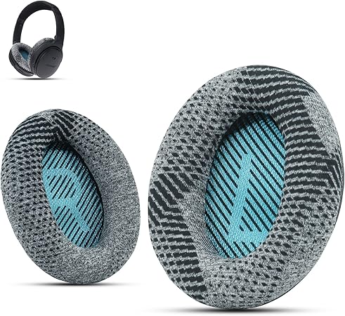 Professional Bose Headphones Replacement Ear Pads, Fits Bose QuietComfort 35 ii /QC35 /QC25 /QC2 /QC15 /Ae2 /Ae2i /Ae2w /SoundTrue & SoundLink(Over-Ear), Fabric & Memory Foam, by Krone Kalpasmosäóñ Gray