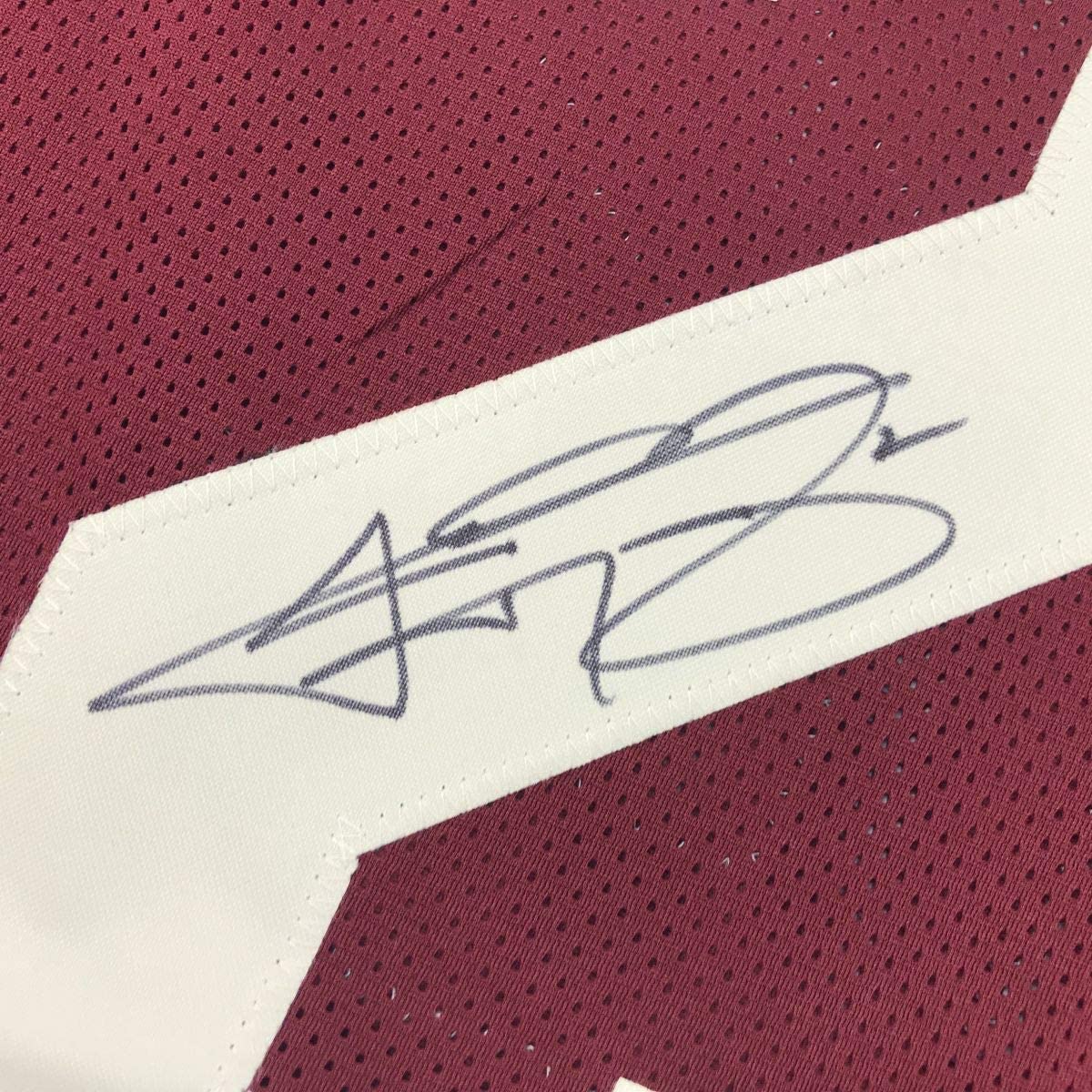 Autographed/Signed Johnny Manziel Texas A&M Maroon Stat College Football Jersey JSA COA