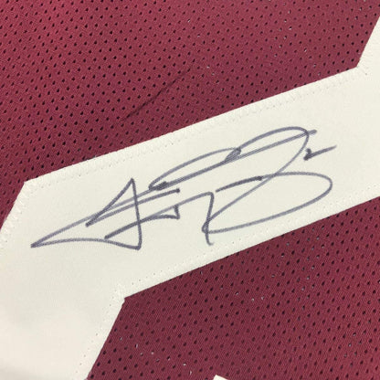 Autographed/Signed Johnny Manziel Texas A&M Maroon Stat College Football Jersey JSA COA