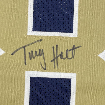 Autographed/Signed Torry Holt St. Louis Dark Blue Football Jersey Beckett BAS COA