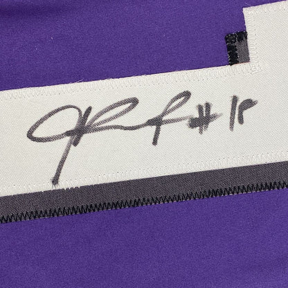 Autographed/Signed Jalen Reagor TCU Purple College Football Jersey Beckett BAS COA