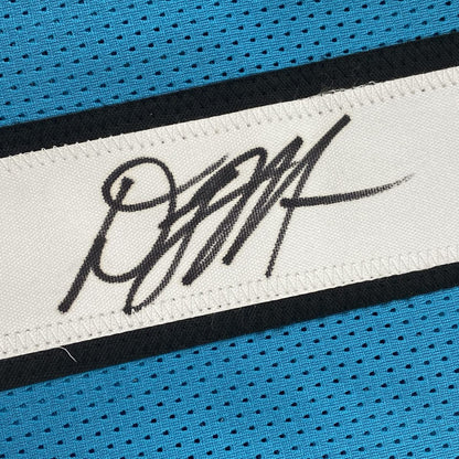 Autographed/Signed DJ D.J. Moore Carolina Teal Football Jersey Beckett BAS COA
