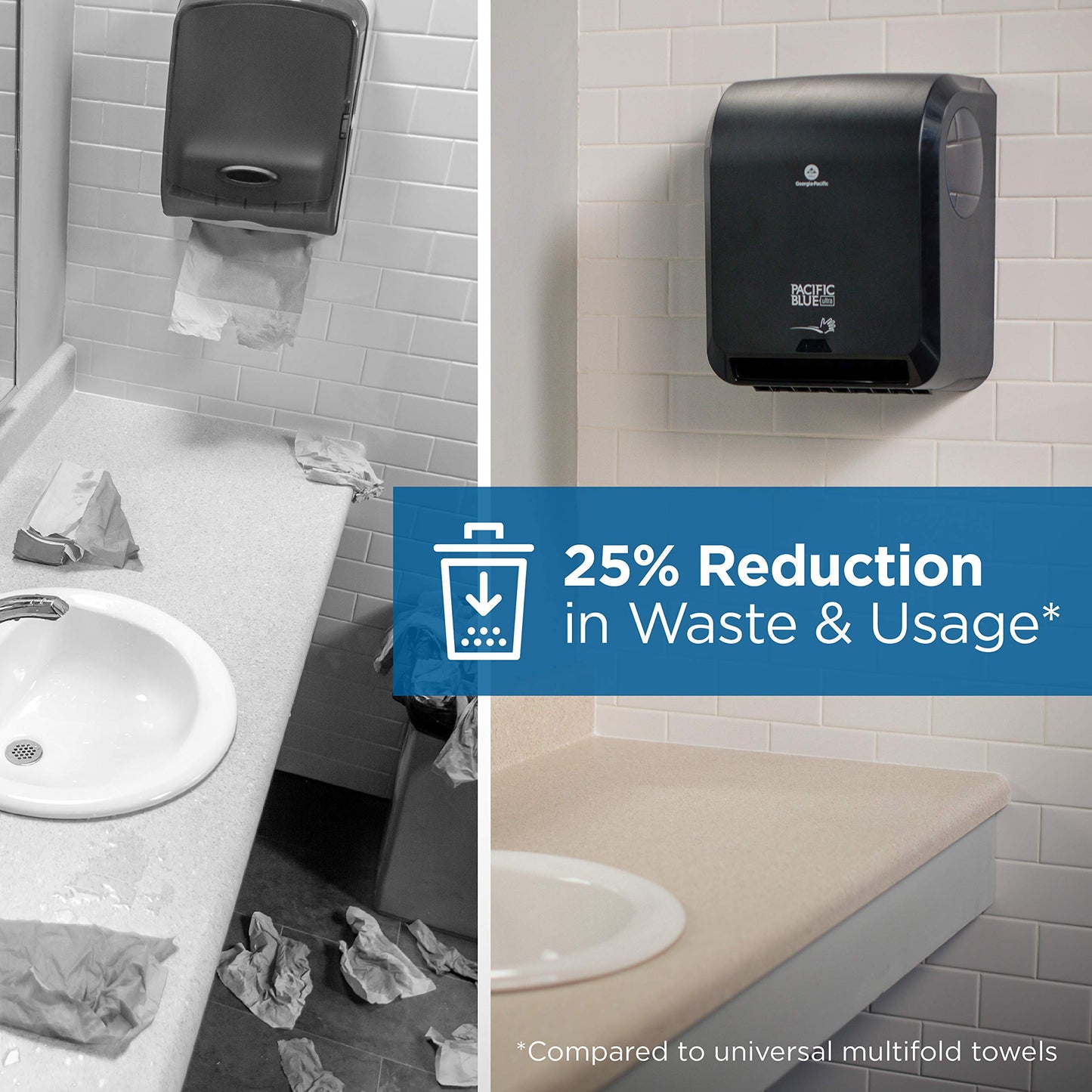 Pacific Blue Ultra 8" High-Capacity Automated Touchless Paper Towel Dispenser