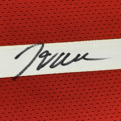 Framed Autographed/Signed John Wall 35x39 Houston Red Basketball Jersey JSA COA