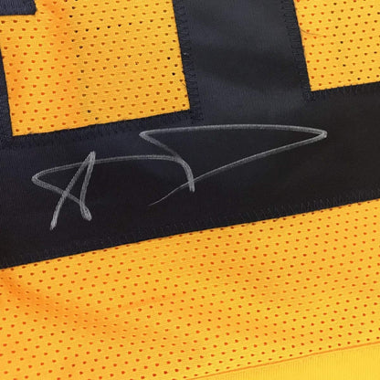 Autographed/Signed Aaron Donald Los Angeles LA Yellow Color Rush Football Jersey PSA/DNA COA
