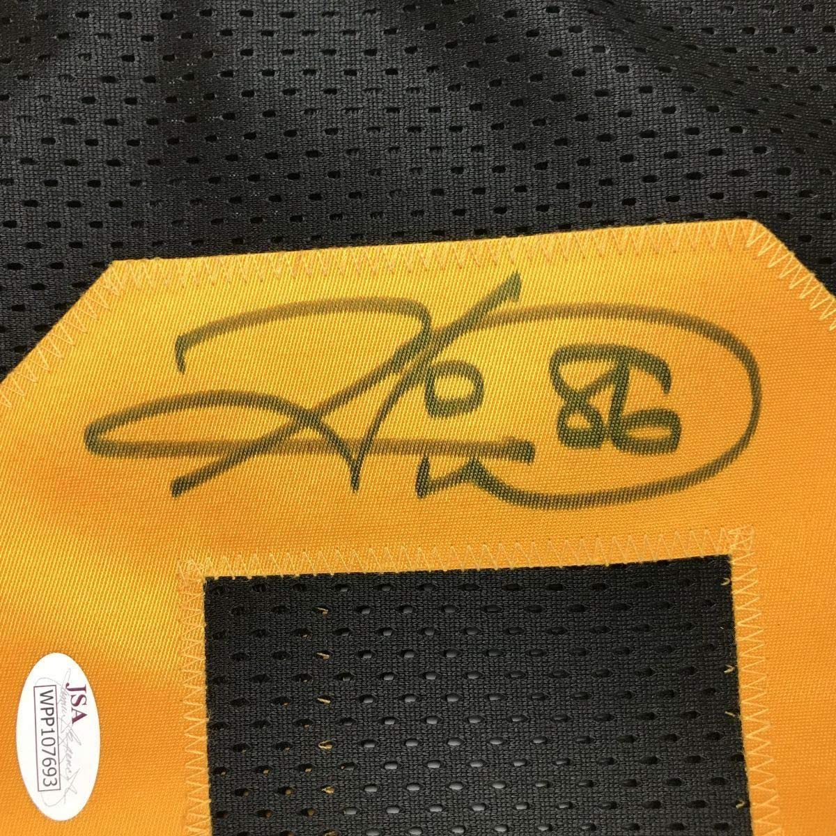Framed Autographed/Signed Hines Ward 35x39 Pittsburgh Color Rush Football Jersey JSA COA
