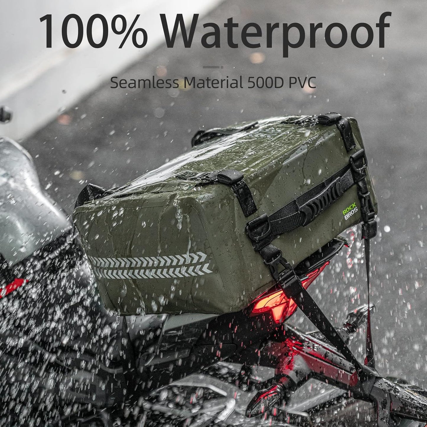 ROCKBROS 30L Waterproof Motorcycle Tail Bag Universal Fit Durable