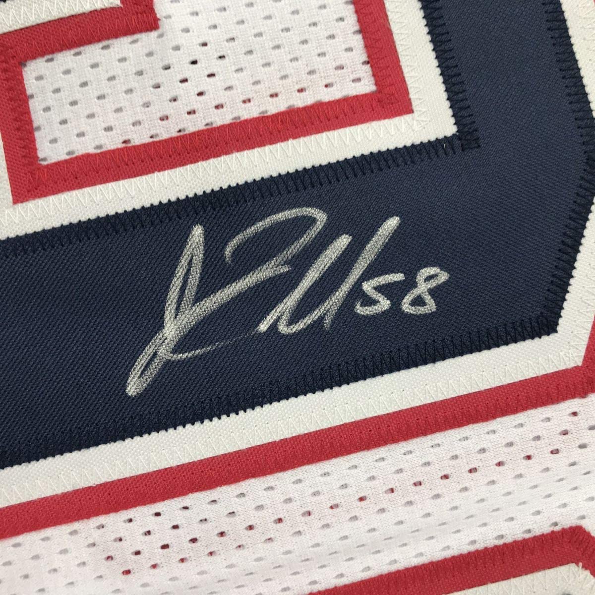 Autographed/Signed Jamie Collins New England White Football Jersey JSA COA