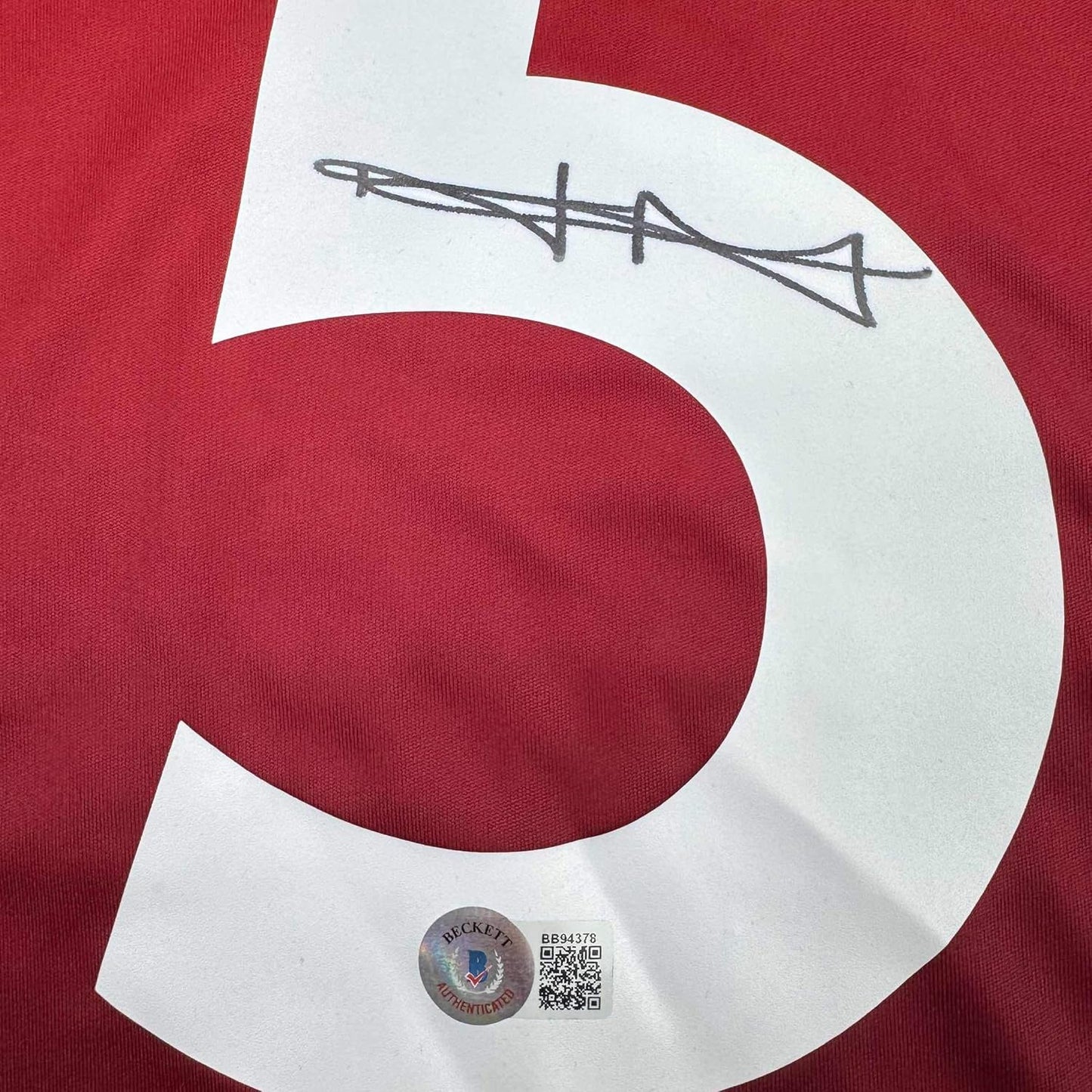 Framed Autographed/Signed Harry Maguire 35x39 Manchester United Red Soccer Jersey Beckett BAS COA