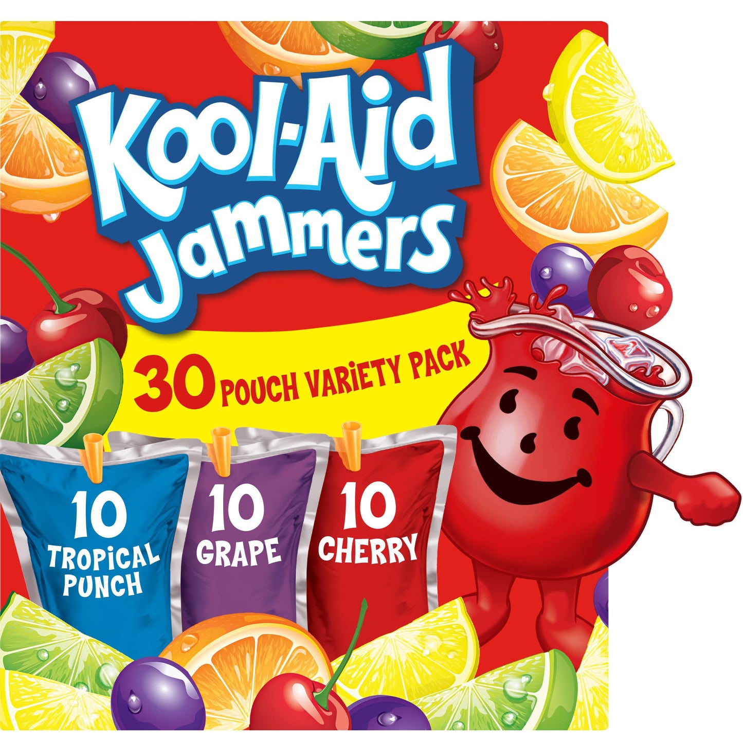 Kool-Aid Jammers Variety Pack - Flavored Drink Pouches (30 Count, 6 oz Each)