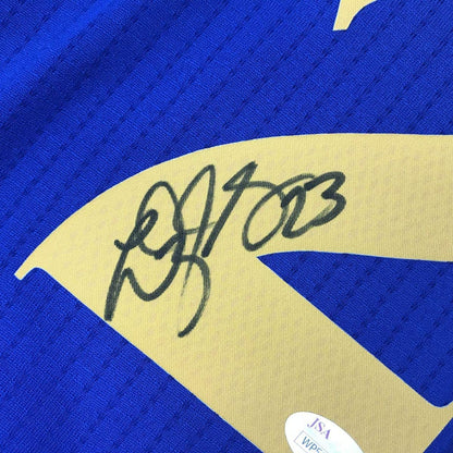 Autographed/Signed Draymond Green Golden State Blue Basketball Jersey JSA COA