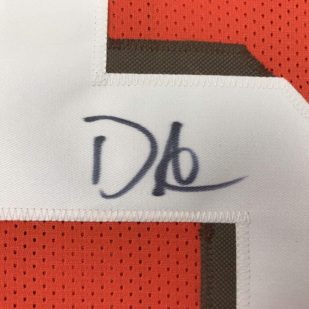 Autographed/Signed David Njoku Cleveland Orange Football Jersey PSA/DNA COA