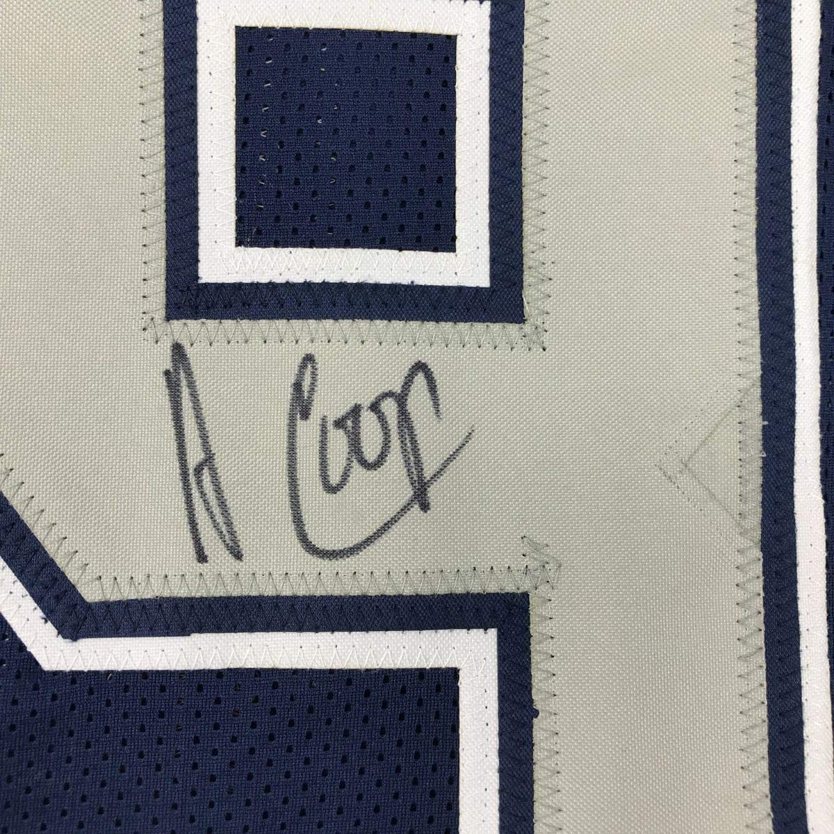 Autographed/Signed Amari Cooper Dallas Retro Dark Blue Football Jersey JSA COA