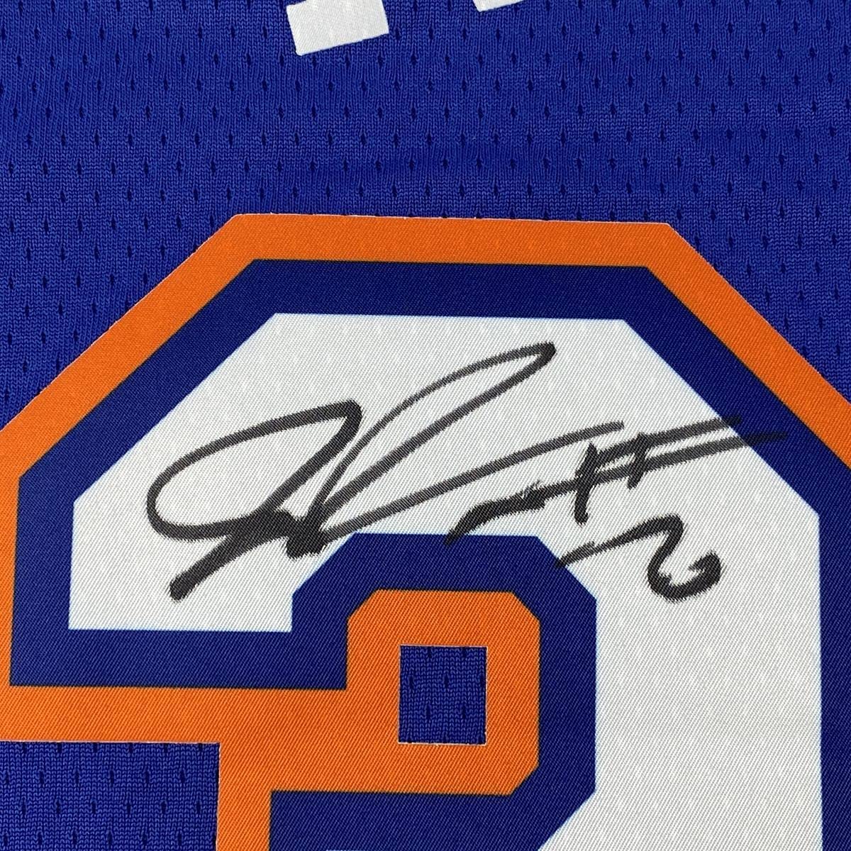 Autographed/Signed Julius Randle New York Knicks Blue Basketball Jersey Fanatics COA