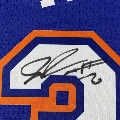 Autographed/Signed Julius Randle New York Knicks Blue Basketball Jersey Fanatics COA