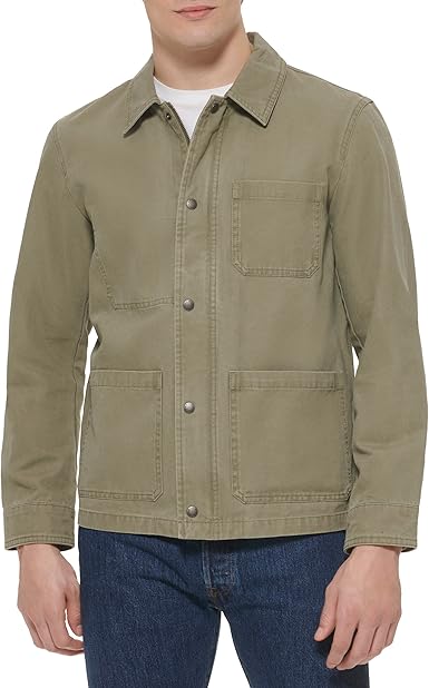 Levi's Men's Lightweight Cotton Shirt Jacket with Front Pockets