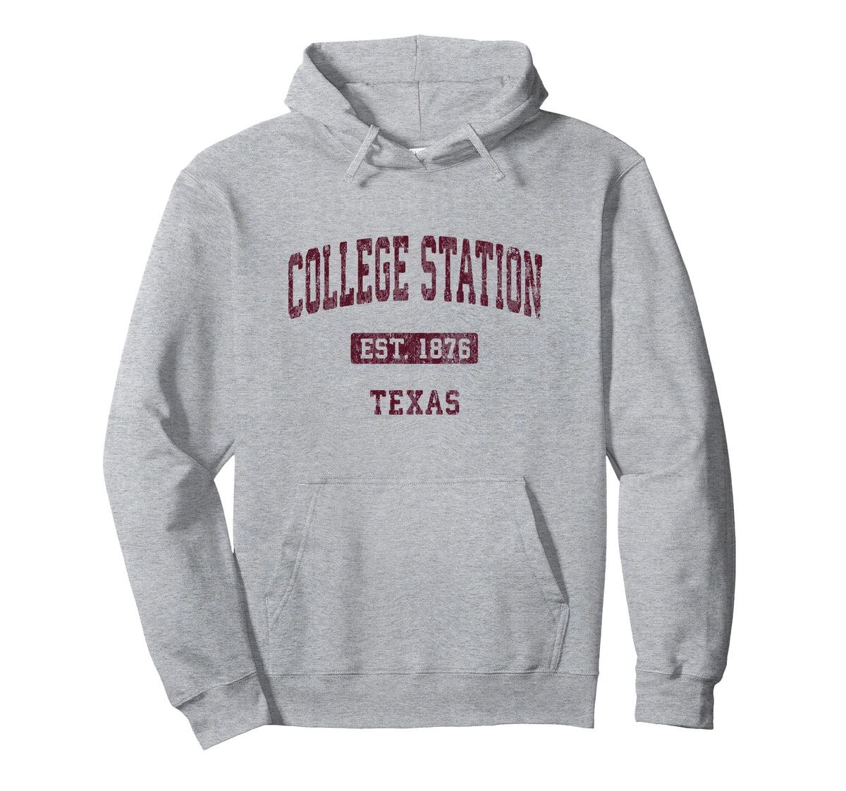 College Station Texas Tx Athletic Sports Hoodie - Novelty Apparel Unisex