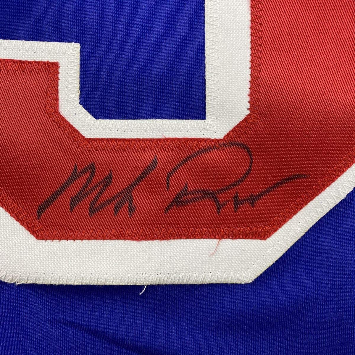 Autographed/Signed Mike Richter New York Blue Hockey Jersey PSA/DNA COA