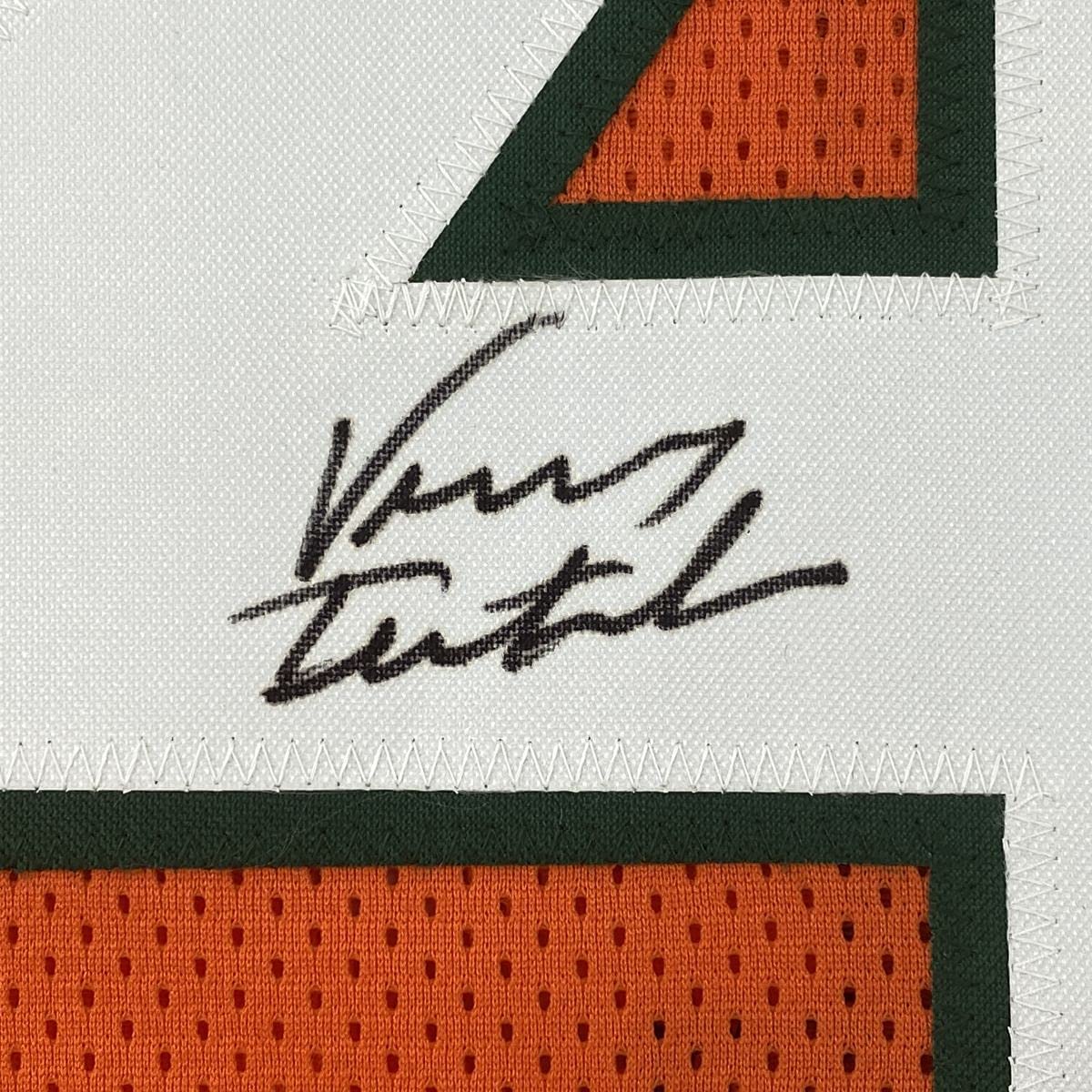 Autographed/Signed Vinny Testaverde Miami Orange College Football Jersey Beckett BAS COA