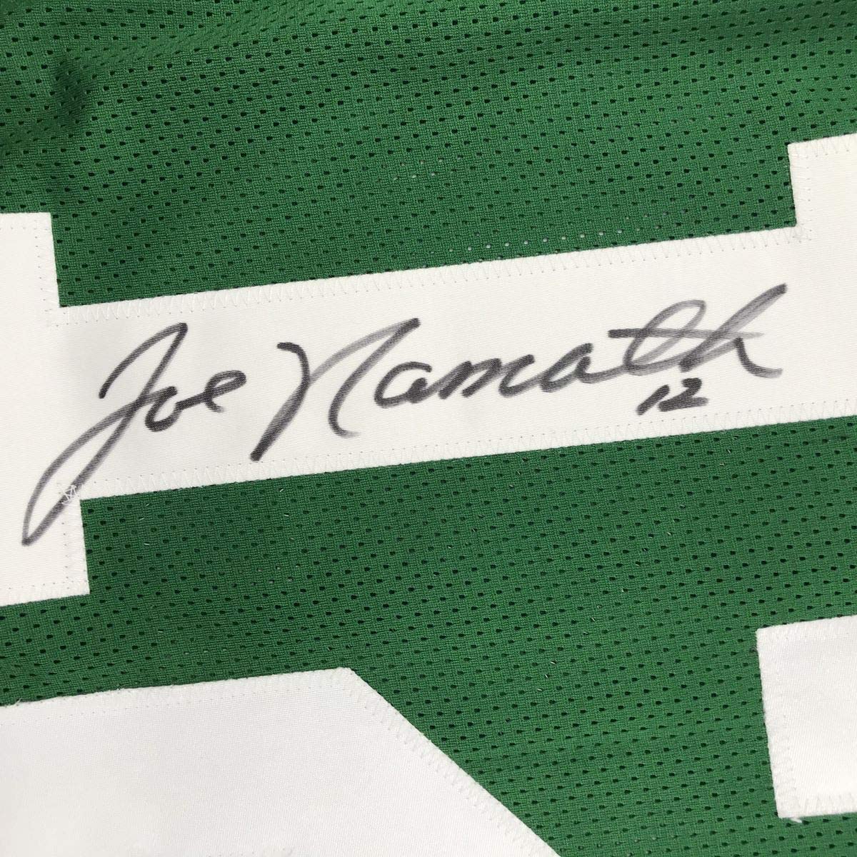 Autographed/Signed Joe Namath New York Green Football Jersey JSA COA