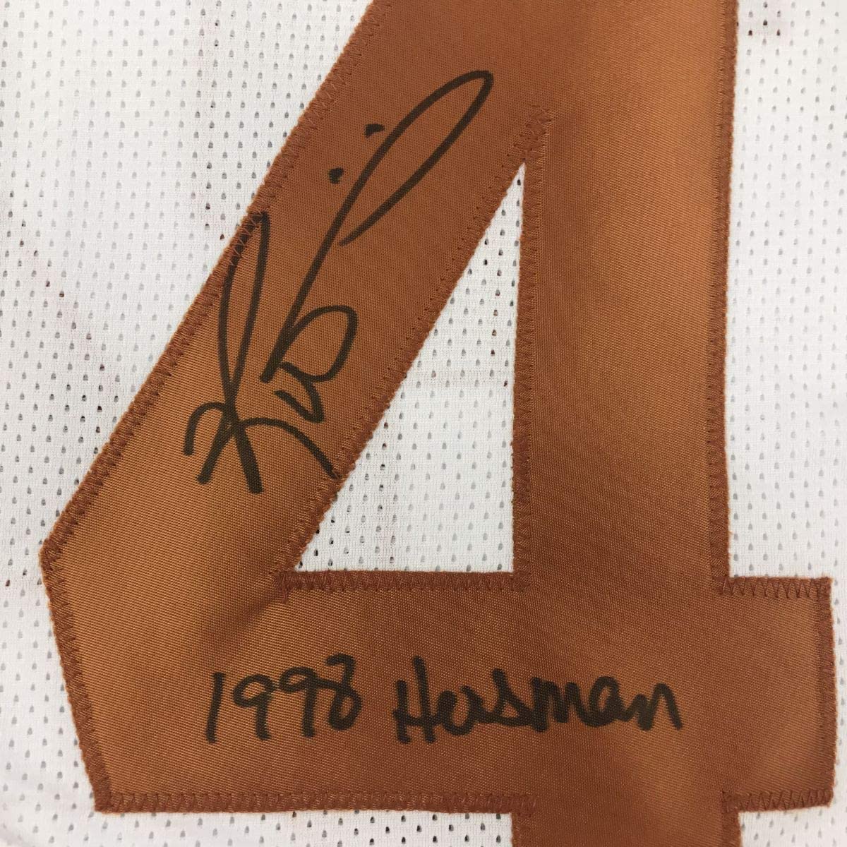 Autographed/Signed Ricky Williams 1998 Heisman Texas White College Football Jersey PSA/DNA COA