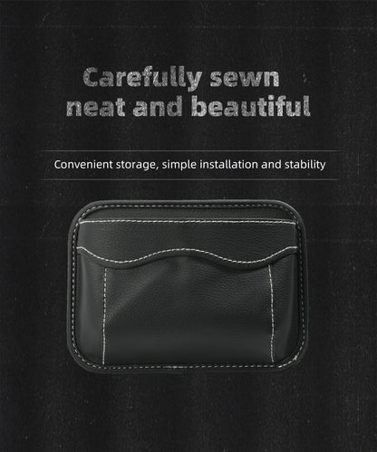 Car Seat Side Pocket Organizer PU Leather Pen Phone Sunglasses Holder Tray Pouch