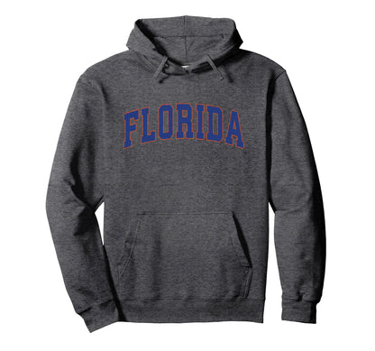 Florida Fl Athletic Sports Orange 80S 90S Hoodie - Novelty Apparel Unisex