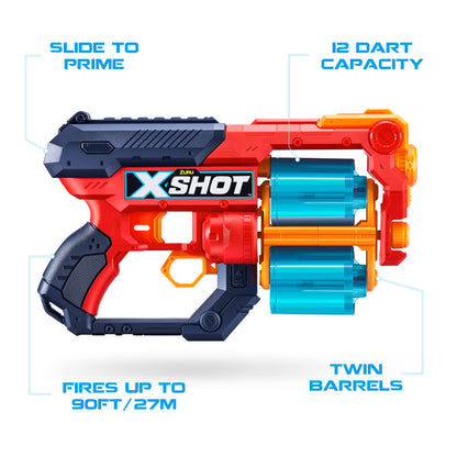 Excel Xcess 2 Pack 48 Darts, X-Shot Foam Dart Blaster Combo Pack, Red/orange