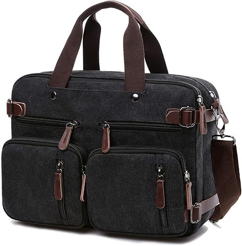 3 in 1 Convertible Laptop Backpack, 17.3 inch Messenger Bag for Men, Work Travel Computer Bag for Men Women