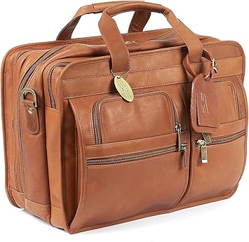 Claire Chase Executive Computer Briefcase, Saddle, One Size