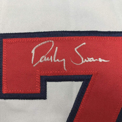 Autographed/Signed Dansby Swanson Atlanta Grey Baseball Jersey JSA COA