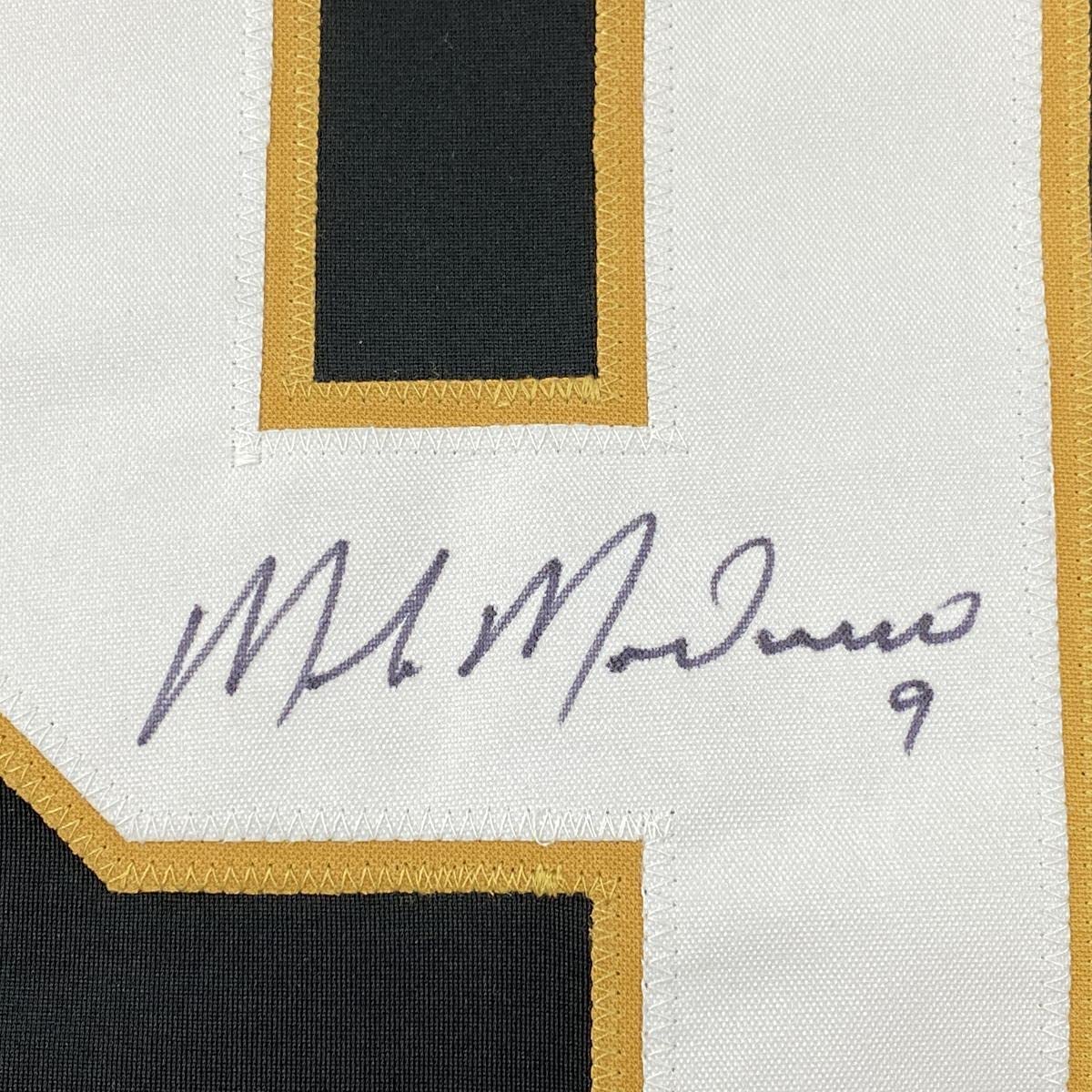 Autographed/Signed Mike Modano Dallas Black Hockey Jersey Beckett BAS COA