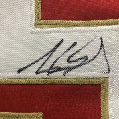 Framed Autographed/Signed Aaron Ekblad 35x39 Florida Panthers Red Hockey Jersey PSA/DNA COA