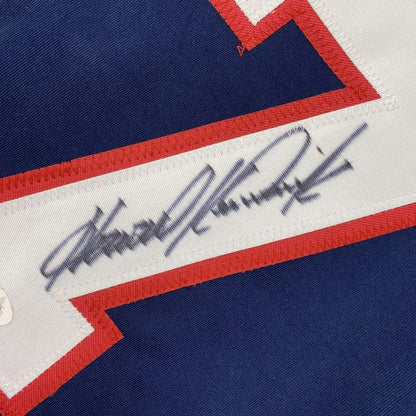 Autographed/Signed Howie Kendrick Washington Blue Baseball Jersey JSA COA