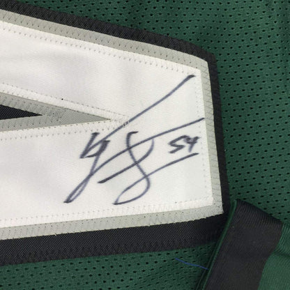 Autographed/Signed Jeremiah Trotter Philadelphia Green Football Jersey JSA COA