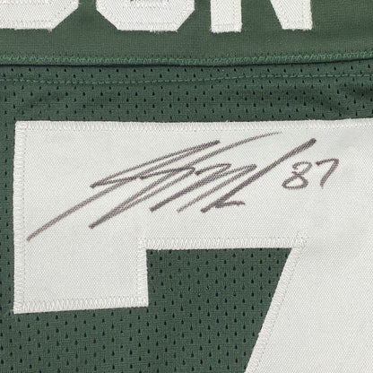 Autographed/Signed Jordy Nelson Green Bay Green Stat Football Jersey JSA COA