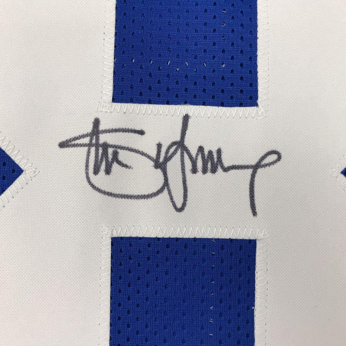 Autographed/Signed Steve Young Brigham Young BYU Blue College Football Jersey JSA COA