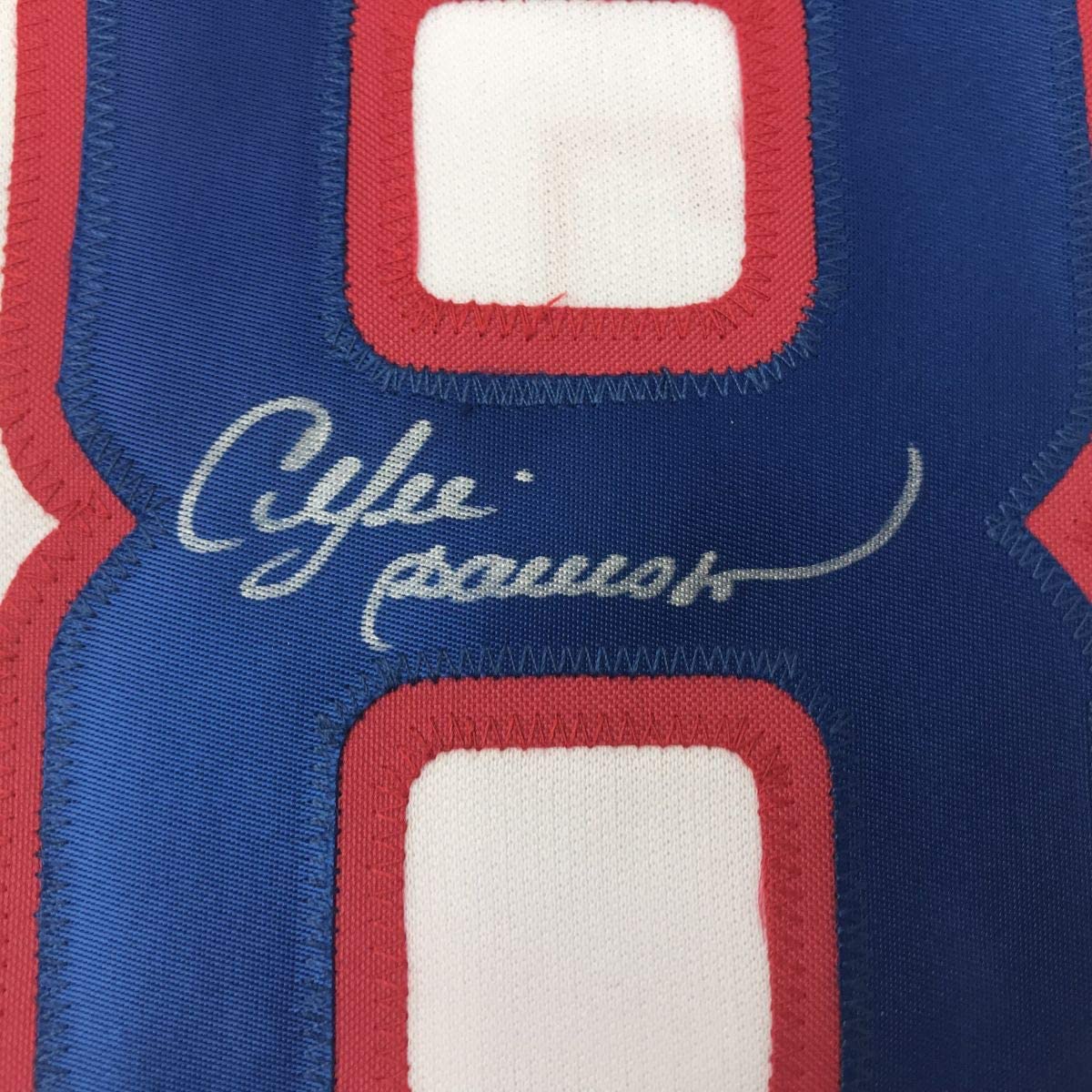 Autographed/Signed Andre Dawson Chicago White Stat Baseball Jersey JSA COA