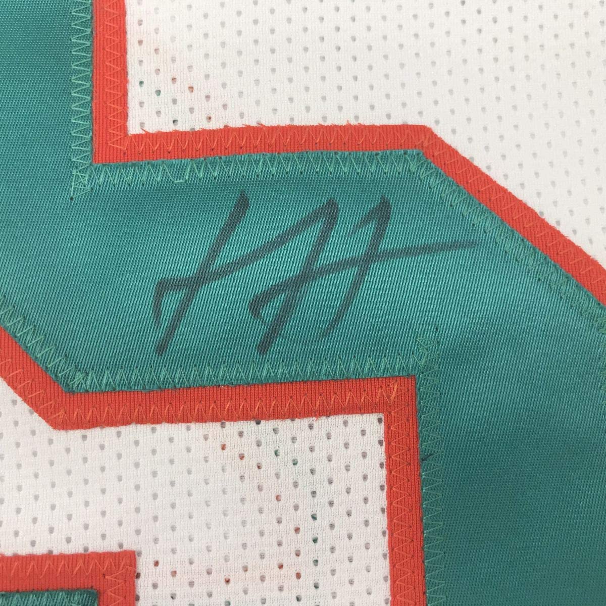 Autographed/Signed Xavien Howard Miami White Football Jersey PSA/DNA COA