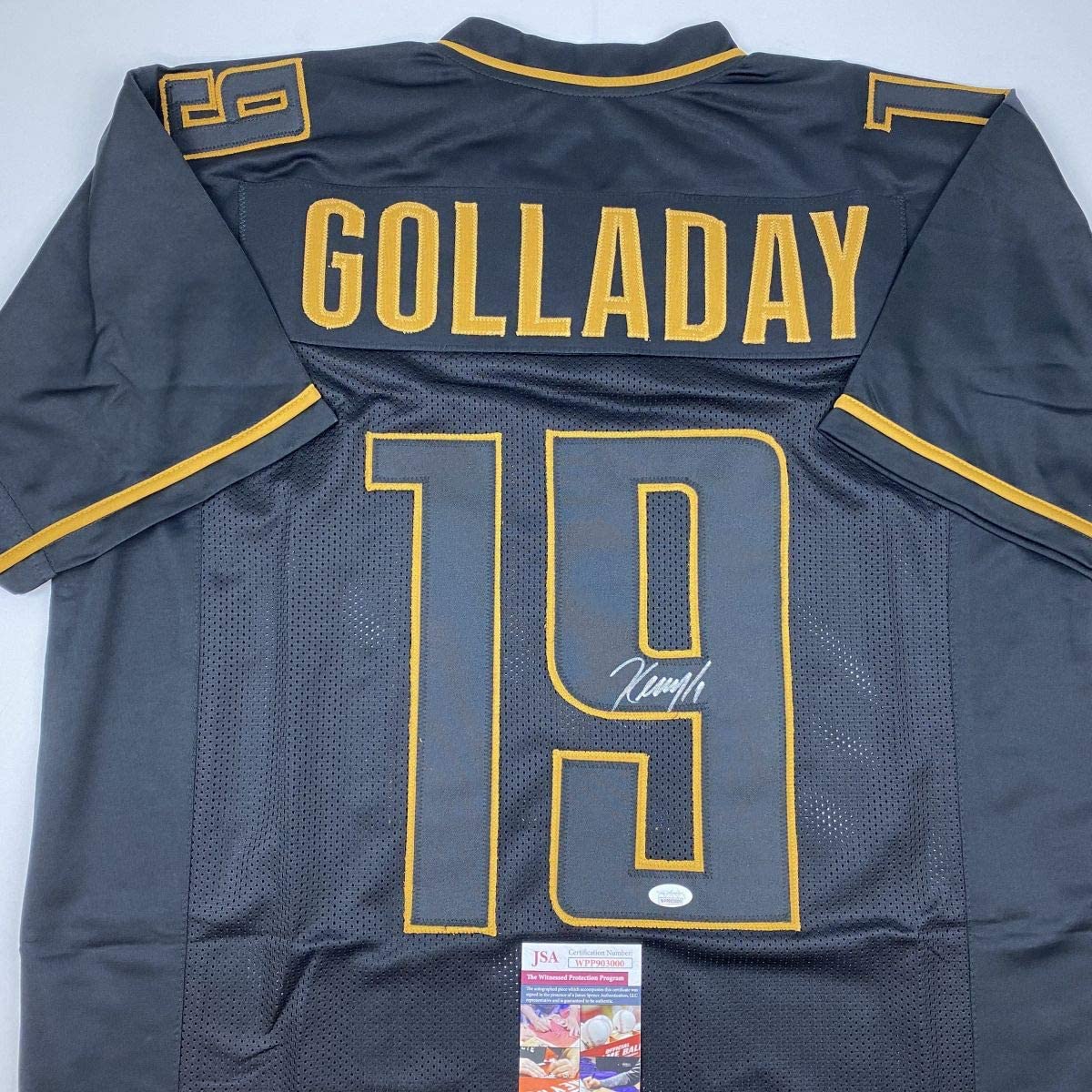 Autographed/Signed Kenny Golladay Detroit Black Football Jersey JSA COA #2