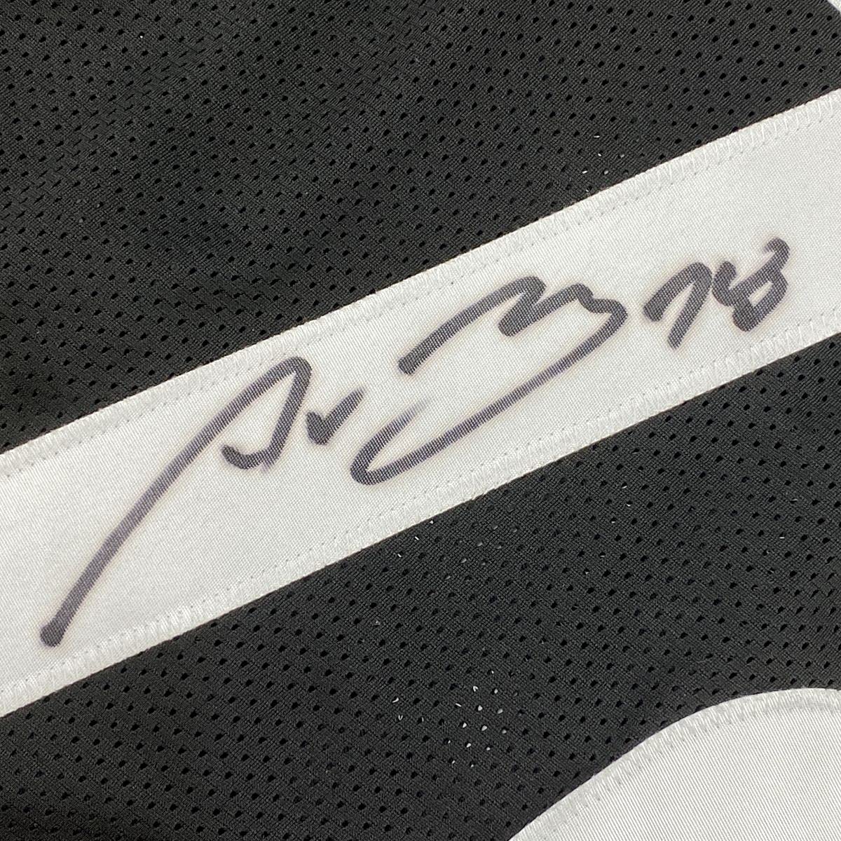 Autographed/Signed Alejandro Villanueva Pittsburgh Black Football Jersey JSA COA
