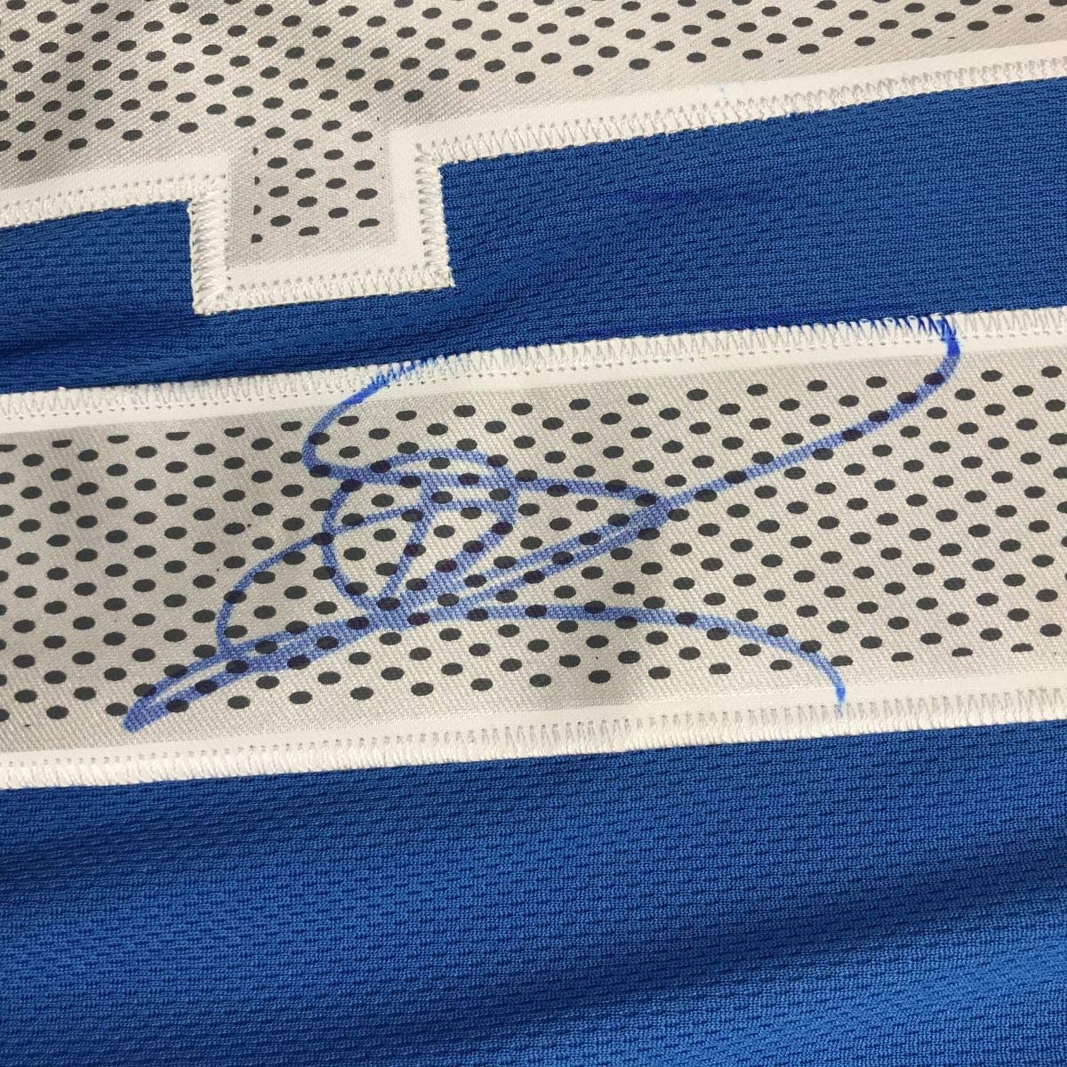 Autographed/Signed Dirk Nowitzki Dallas Blue Basketball Jersey PSA/DNA COA