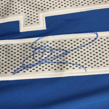Autographed/Signed Dirk Nowitzki Dallas Blue Basketball Jersey PSA/DNA COA