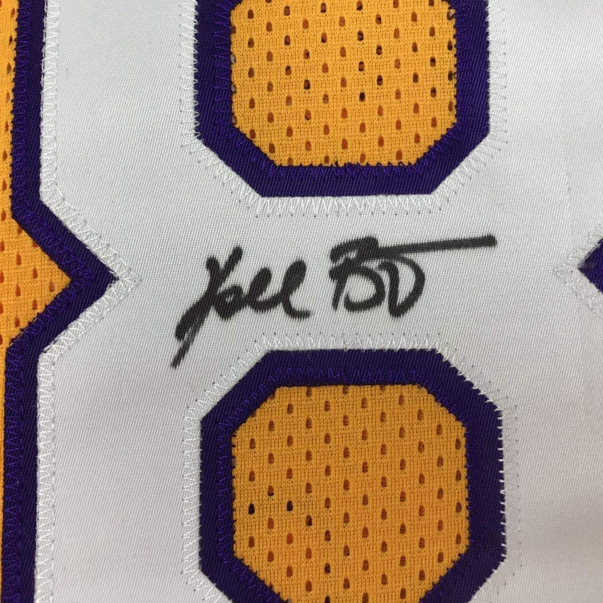 Framed Autographed/Signed Kobe Bryant 35x39 Los Angeles LA Yellow Basketball Jersey PSA/DNA COA